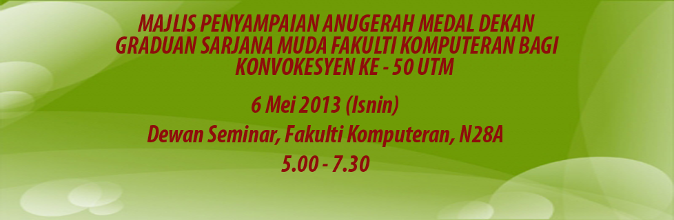 Majlis Penyampaian Anugerah Medal Dekan