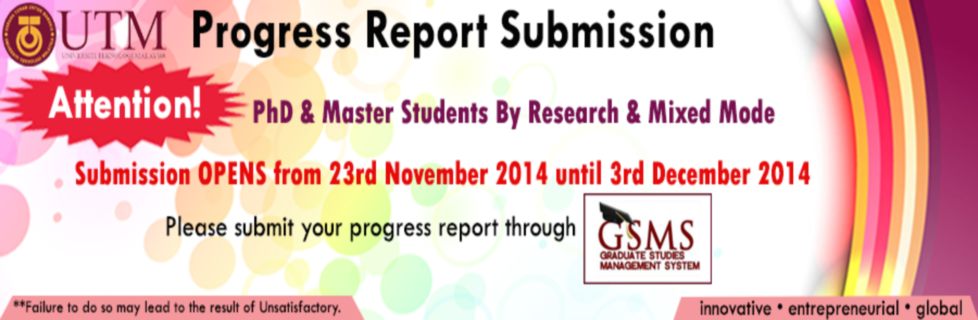 Progress Report Submission