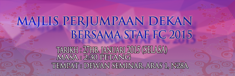 MAJLIS PERJUMPAAN DEKAN BERSAMA STAF FC 2015