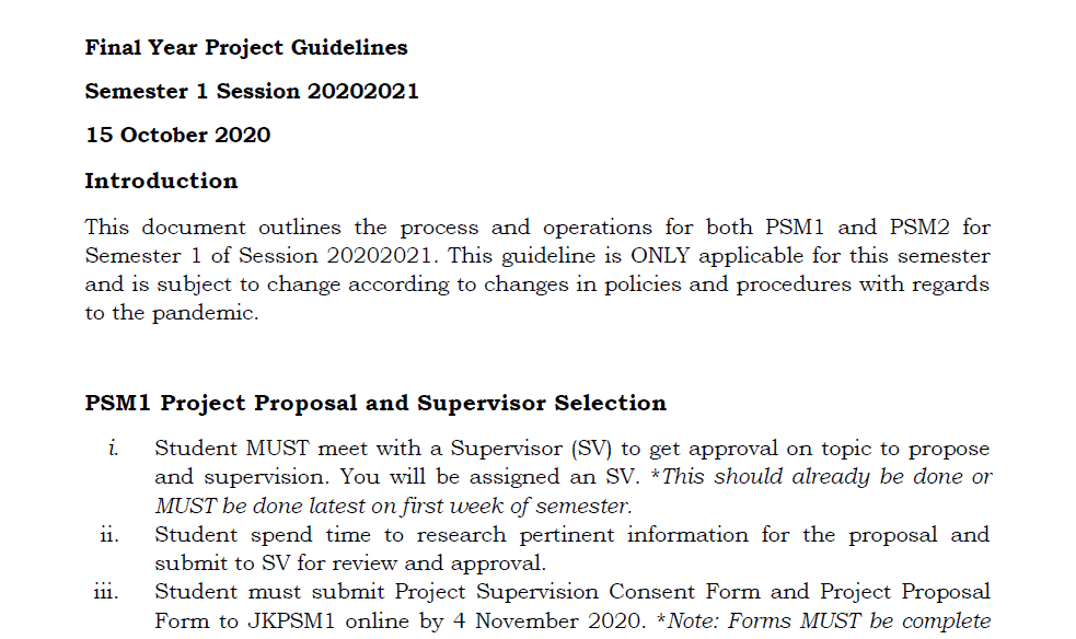 PSM Guideline for Sem1_20202021