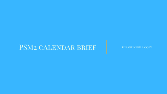 PSM2 CALENDAR BRIEF SEM2_2021